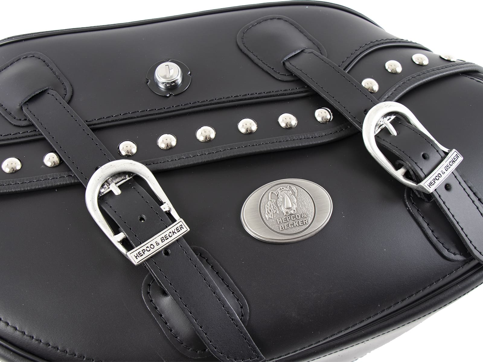 Zadeltassenset Buffalo Big Custom zwart voor C-Bow bagagedrager Hepco & Becker