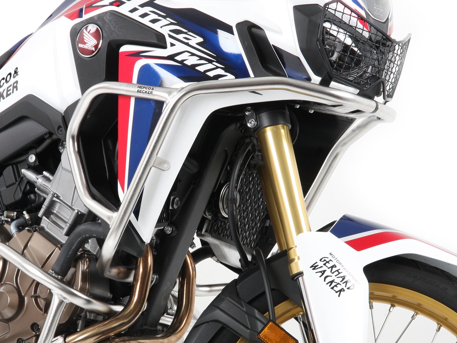 Roestvrij stalen tankbeschermer voor Honda CRF 1000 Africa Twin (My.16-17) Hepco & Becker