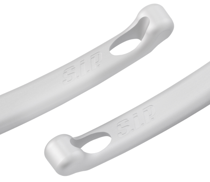 Sport hendelset rem links/rechts voor Vespa LX/LXV/S/Primavera/Sprint 50-150ccm, zilver mat