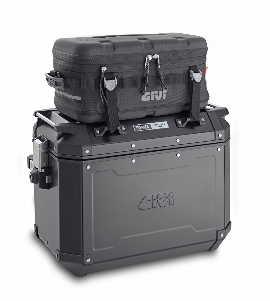 Givi aluminium zijkofferset Trekker Outback 48L zwart Monokey