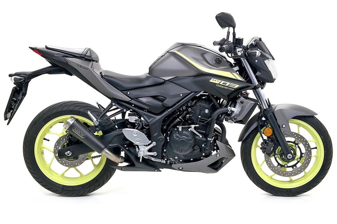 ARROW uitlaat DARK PRO Race voor Yamaha MT-03 (16-)