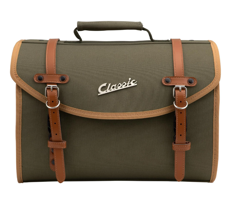 Tas "Classic" groot voor Vespa, canvas, olijfkleurig