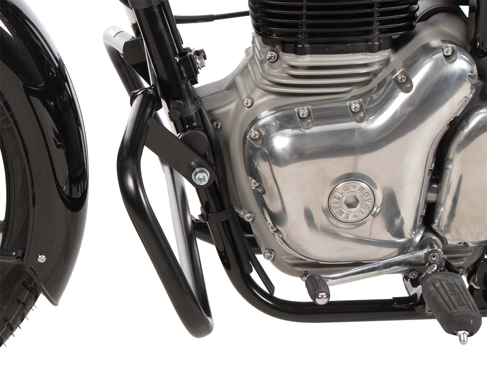 Motorbeschermer zwart voor Royal Enfield Bullet 350 (24-) Hepco & Becker