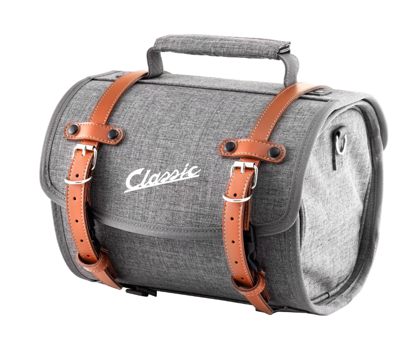 Classic" tas klein voor Vespa, nylon, grijs
