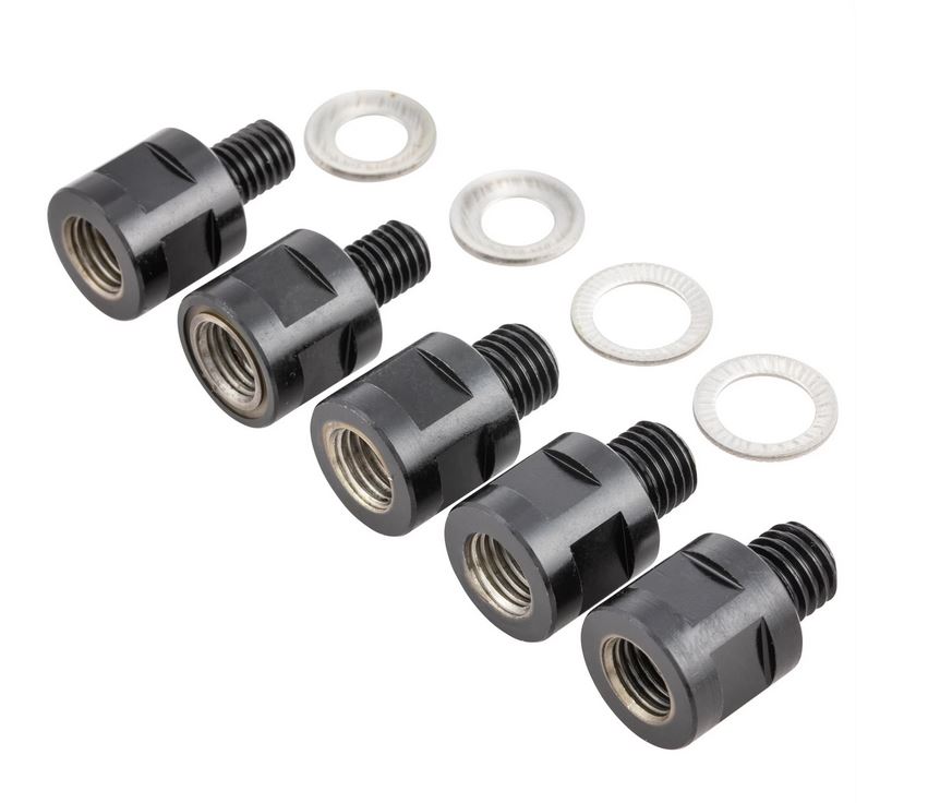 RIZOMA "Direct Mount" spiegeladapter voor Vespa, zwart geanodiseerd