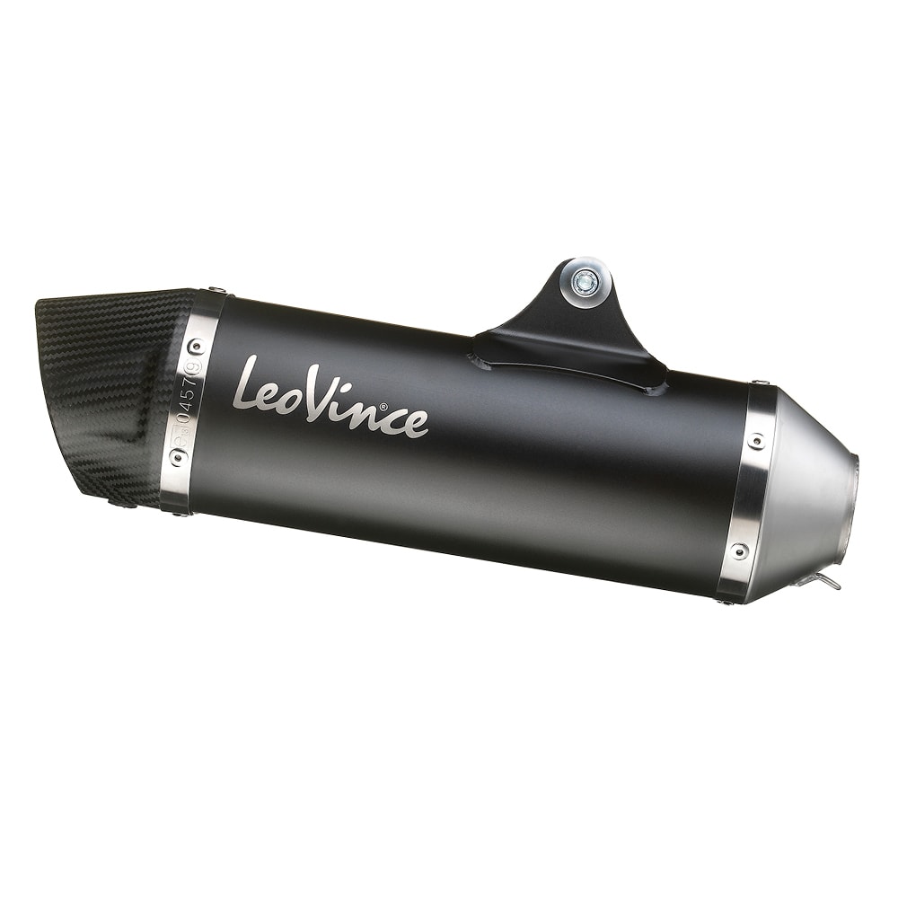LeoVince uitlaatsysteem SBK Nero Evo 2, roestvrij staal, slip on voor Piaggio MP3 400 / 500