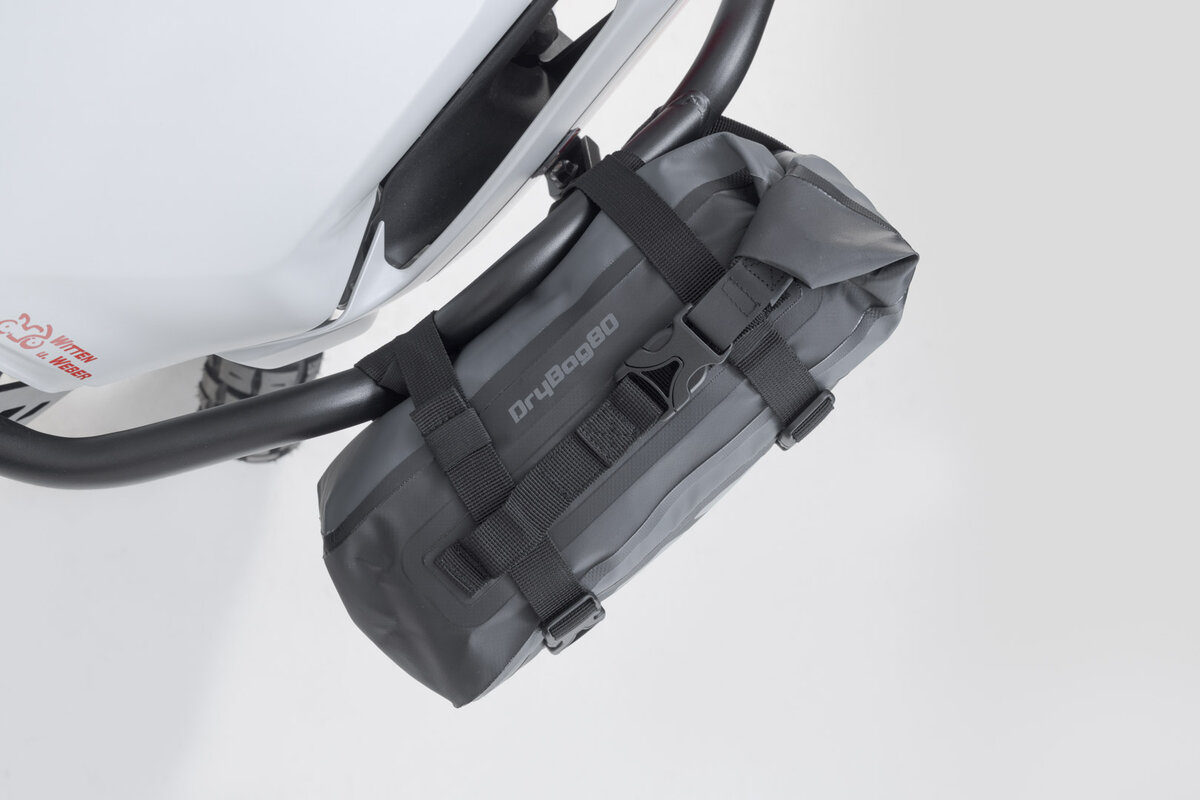 Drybag 80 achtertas voor Moto Guzzi V9 Roamer /Bobber (15-18), zwart/grijs - SW Motech