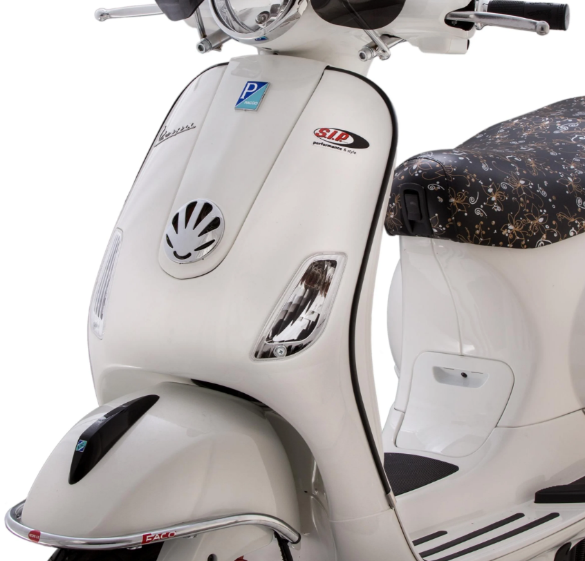 Monobuis beenbeschermer links/rechts voor Vespa LX/LXV/S 50-150cc, zwart