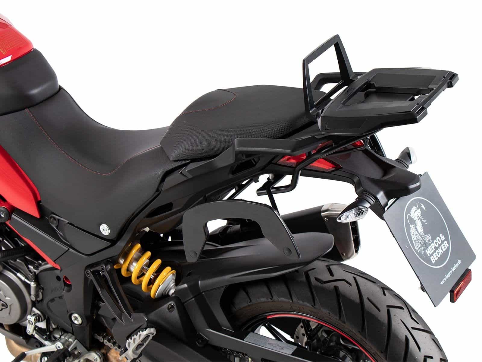 Aluminium topkoffer zwart voor Ducati Multistrada 1200 Enduro (16-18) Hepco & Becker