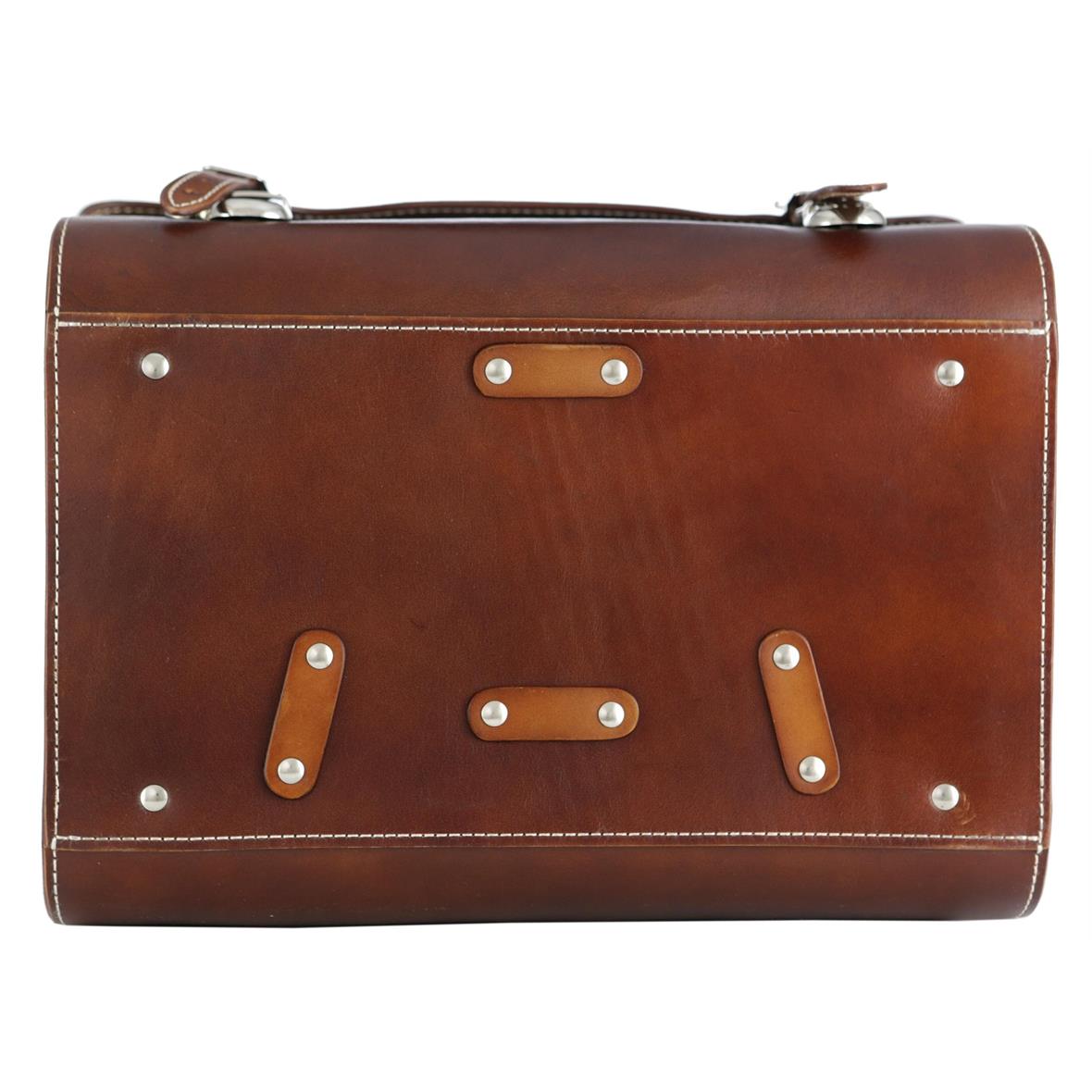 Lederen etui "Classic" voor Vespa - bruin