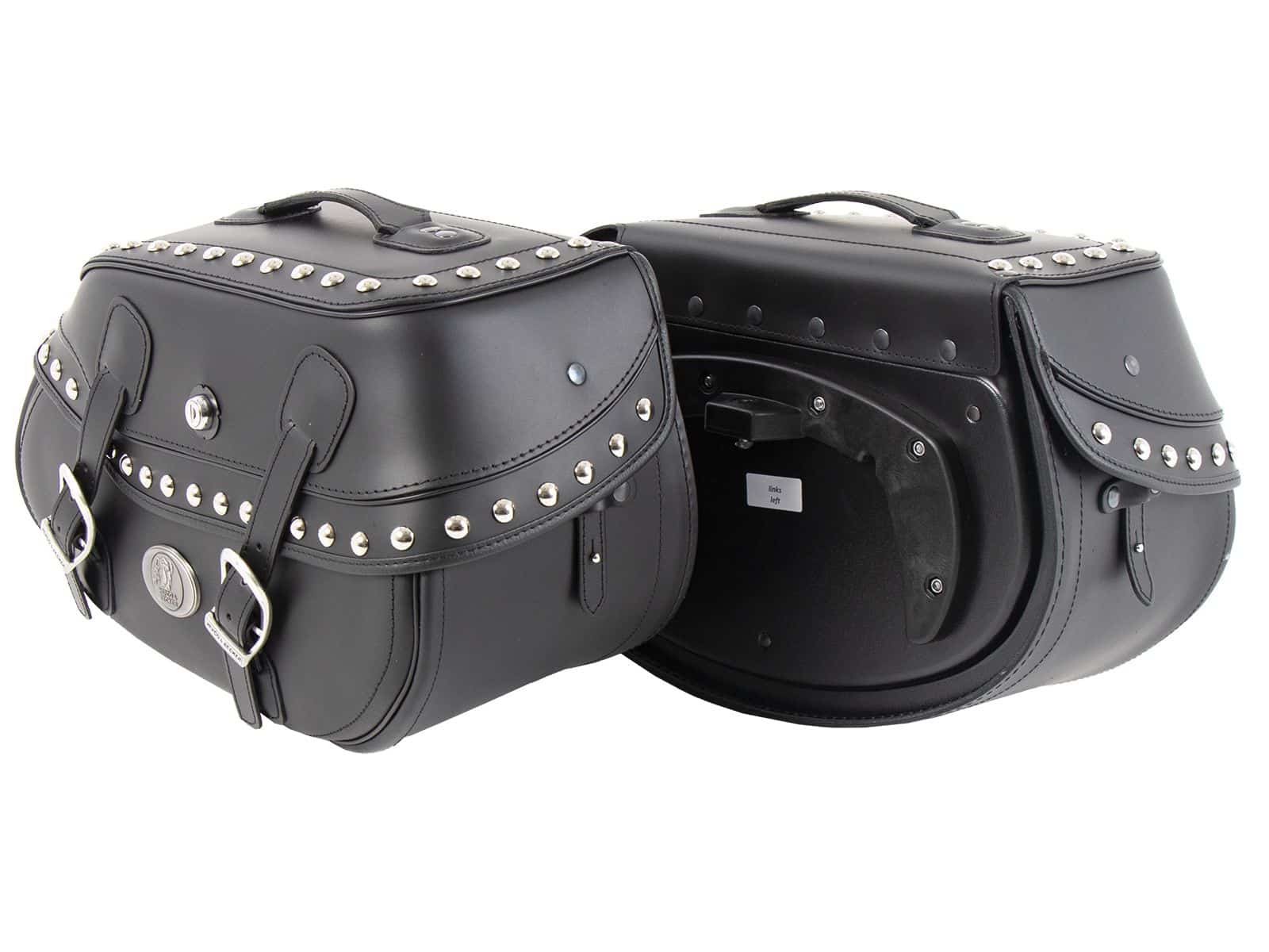 Zadeltassenset Buffalo Big Custom zwart voor C-Bow bagagedrager Hepco & Becker