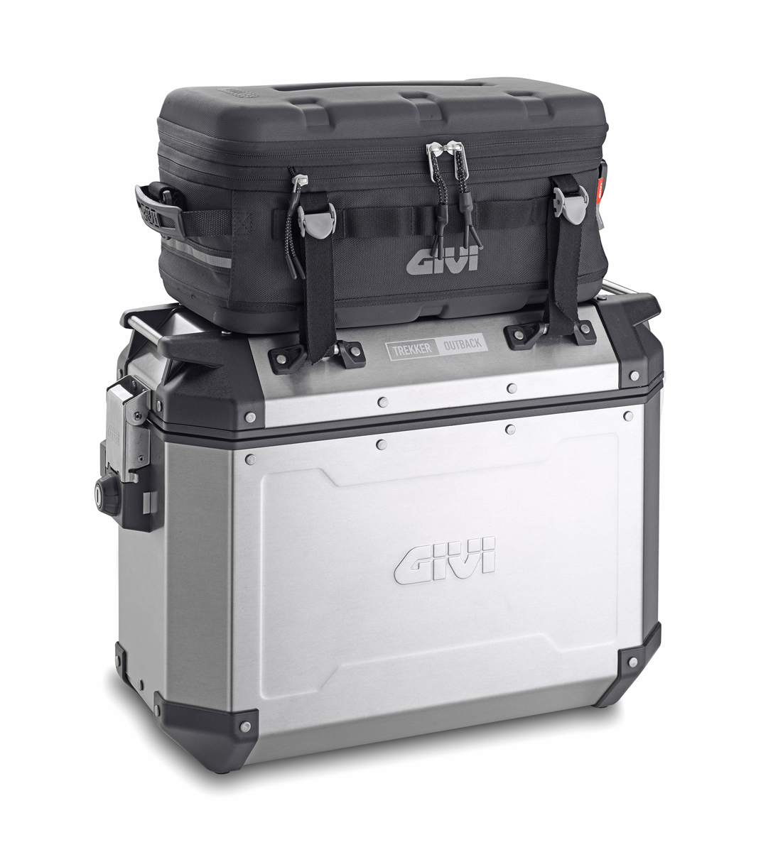 Givi aluminium zijkofferset Trekker Outback 37L Monokey