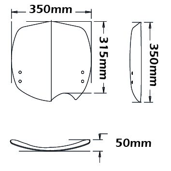 Windscherm voor BMW G 650 Xchallenge (06-07), helder