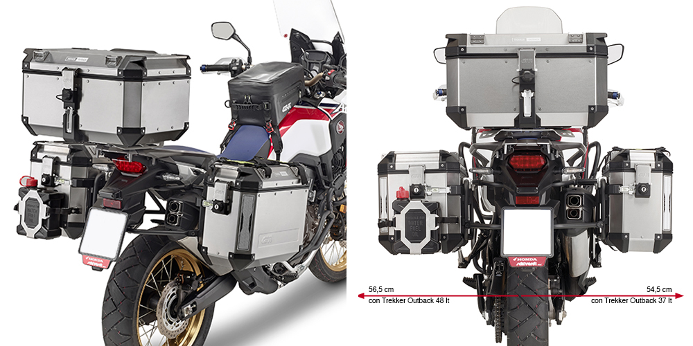 Zijtas bagagedrager voor Honda CRF1000L Africa Twin (Bj.16-17) Givi
