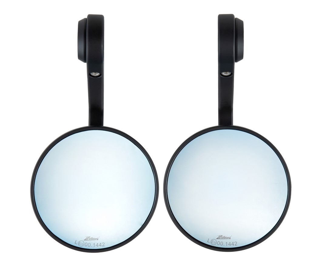 Stuurspiegel ZELIONI voor Vespa, rechts en links, mat zwart