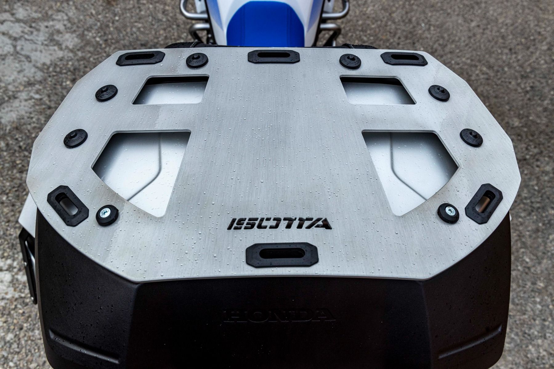 Bagagerek voor topkoffer Honda XL 750 Transalp /NT 1100 /ADV 750 /NC 750 X, aluminium, geborsteld en gepolijst
