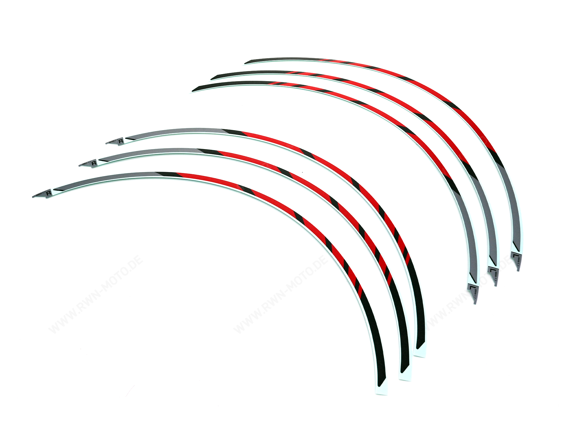 Set velgstickers (17") *NH-431M* INDY GRAY METALLIC Origineel Honda
