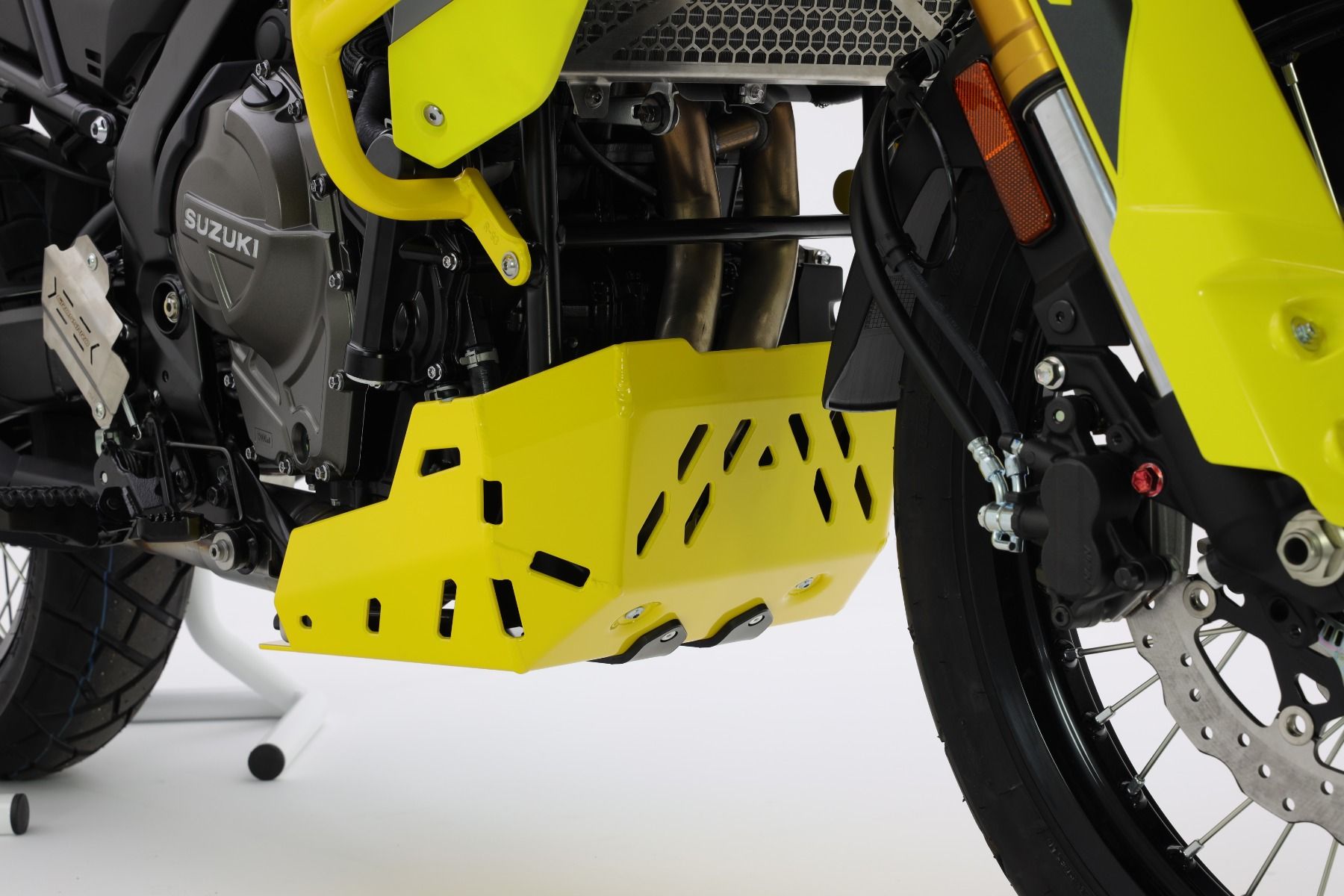 Gele aluminium motorbeschermer voor Suzuki V-Strom 800 DE (23-)