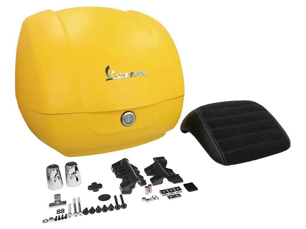 Originele topkoffer voor Vespa GTS - mat geel / geel jaloezie 974/A