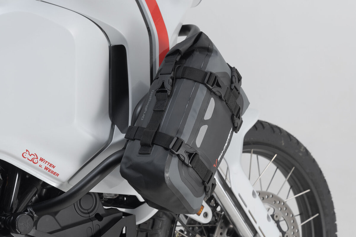 Drybag 80 achtertas voor Aprilia RSV 1000 R /Tuono, zwart/grijs - SW Motech