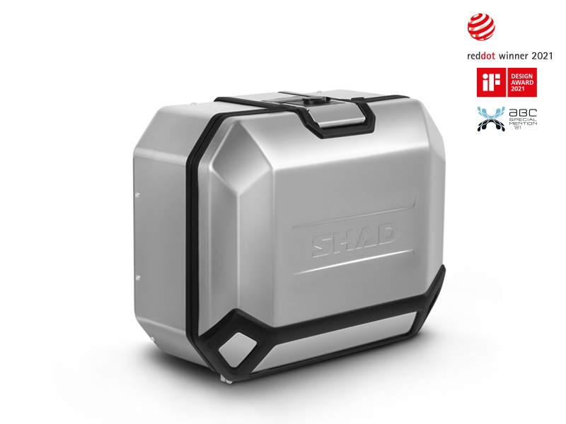 Shad koffer Terra TR36, rechts, aluminium zilver, 36 l