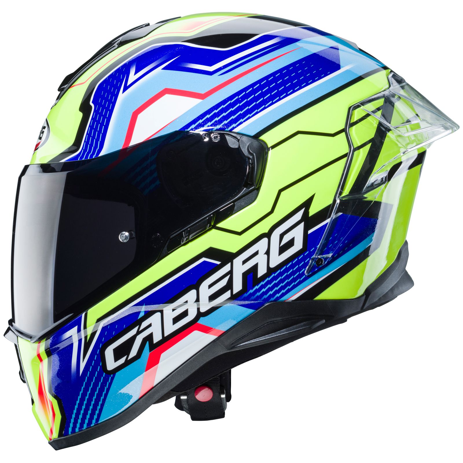 Caberg Helm Drift Evo LB29, zwart/blauw-fluo-geel