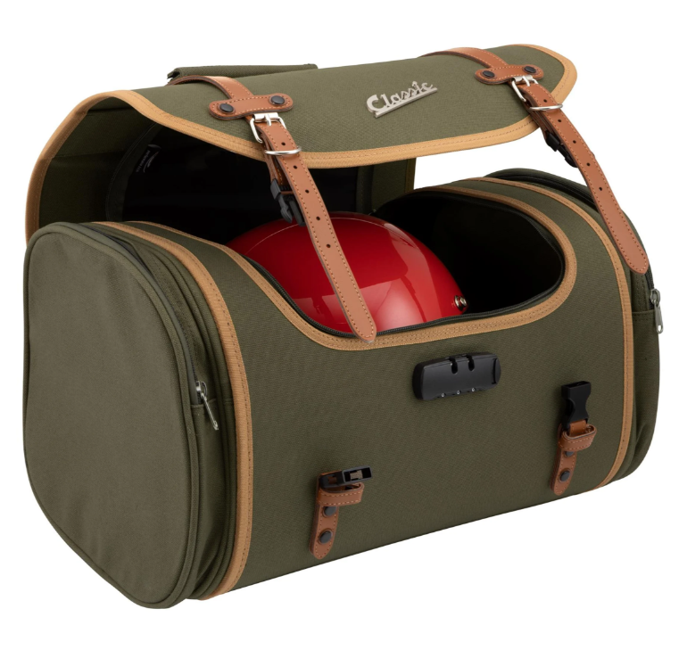 Tas "Classic" groot voor Vespa, canvas, olijfkleurig