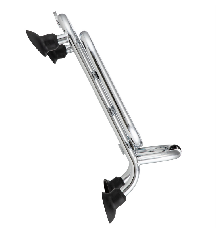 Bagagerek vooraan voor Vespa GTS /GTS Super HPE /GTV 125/300 ('19-), opvouwbaar, chroom