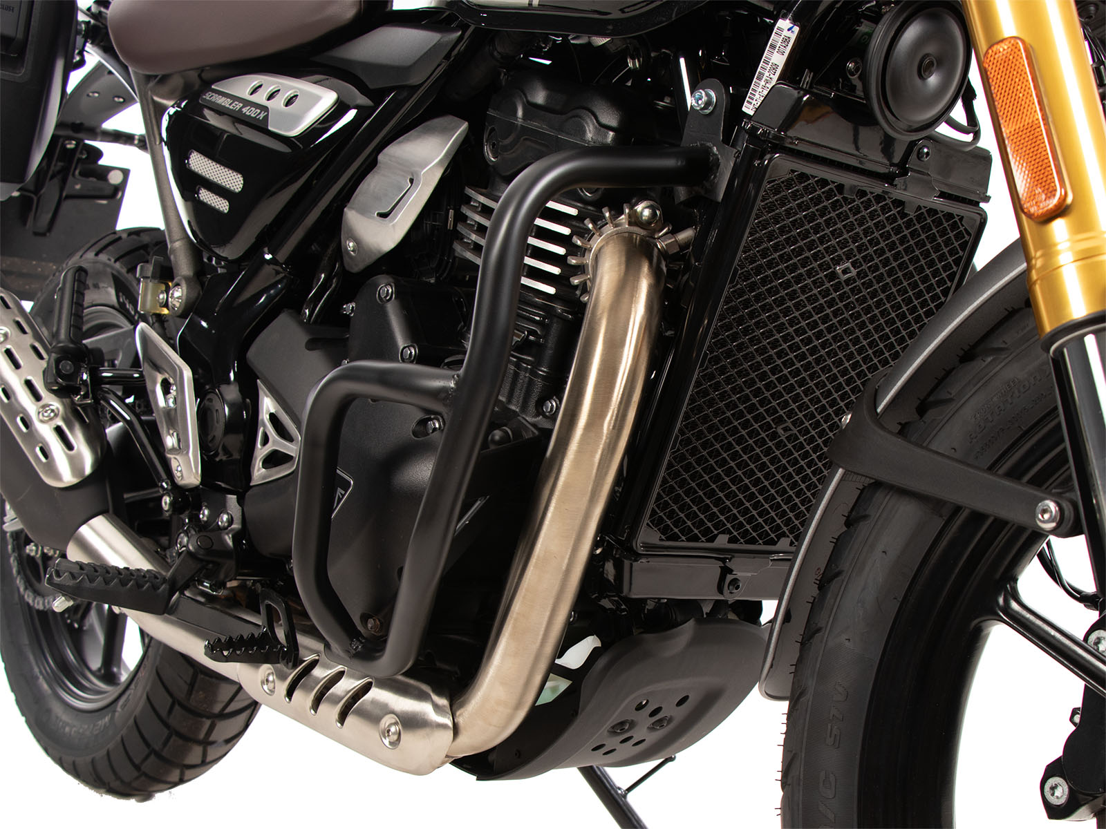 Motorbeschermer zwart voor Triumph Scrambler 400 X (24-) Hepco & Becker