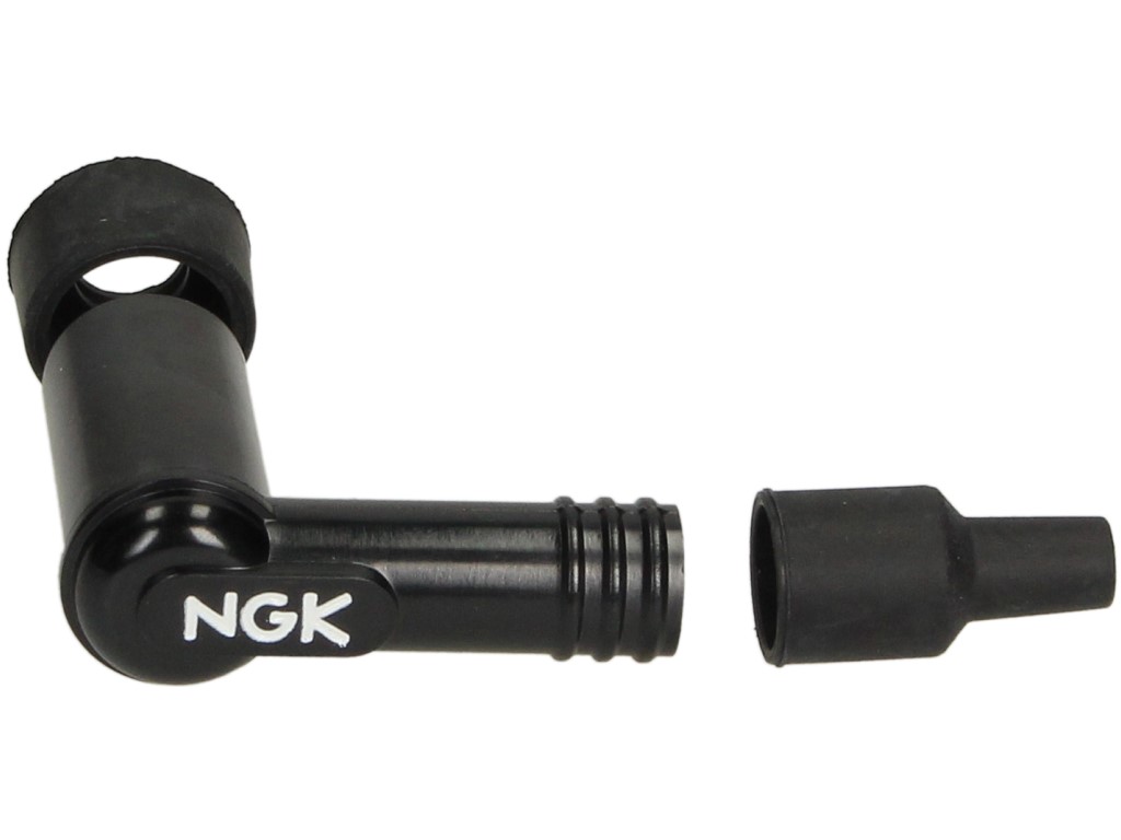 NGK bougiestekker, LB05F, zwart, 90° hoek, voor aansluitdraad
