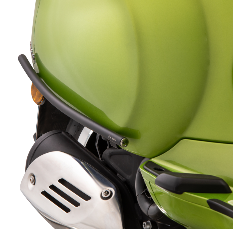 Crashbar zijafdekking voor Vespa Primavera/Sprint/Elettrica 50-150ccm, mat zwart
