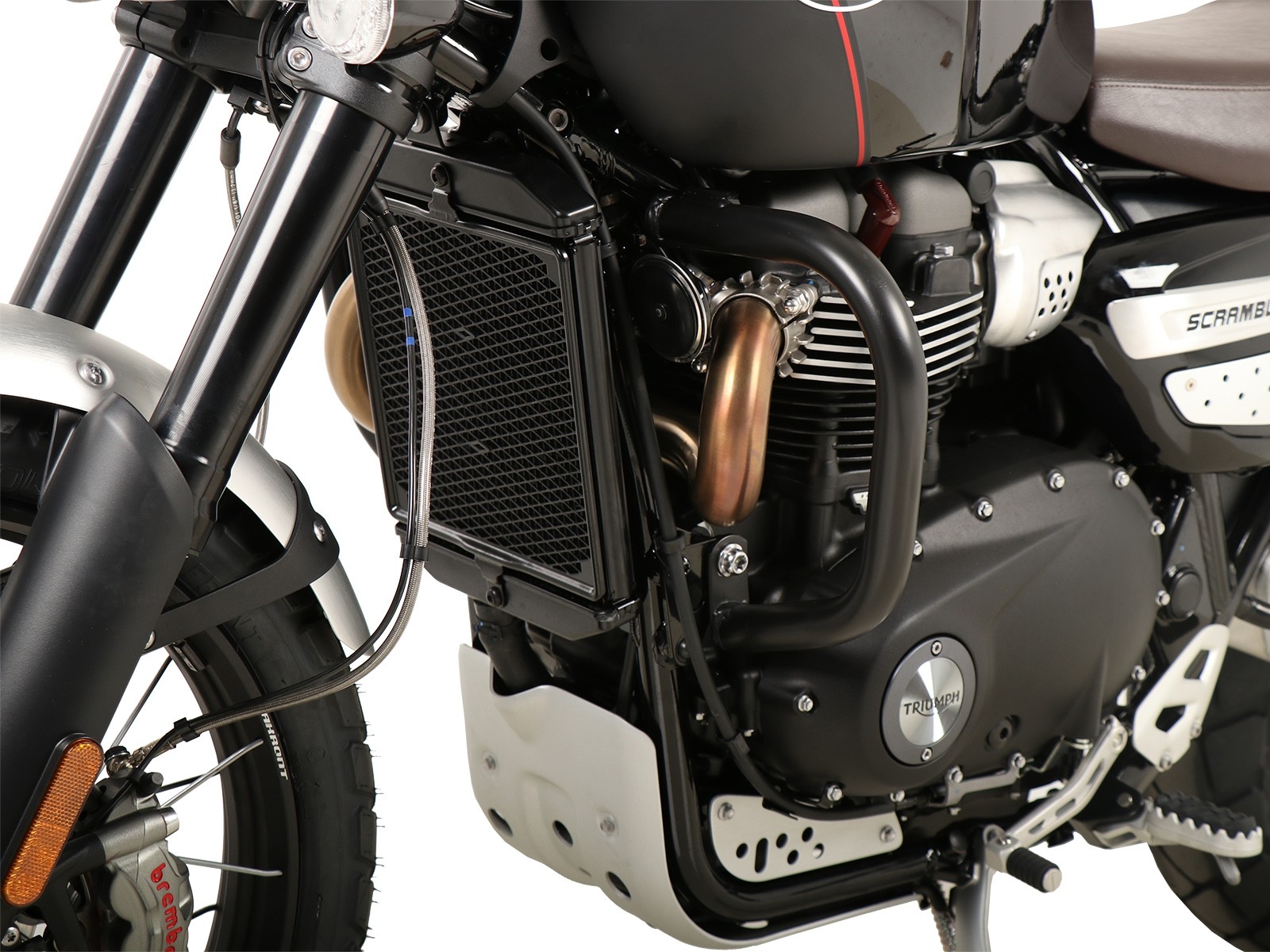 Motorbeschermer zwart voor Triumph Scrambler (2019-)
