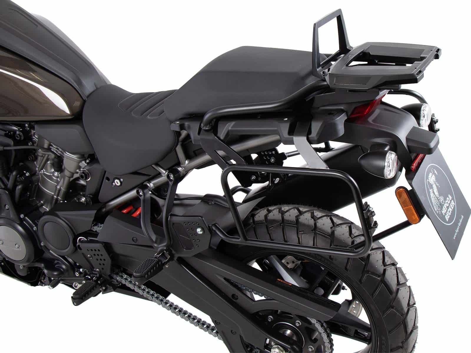 Aluminium topkofferdrager zwart voor Harley Davidson Pan America (21-) Hepco & Becker