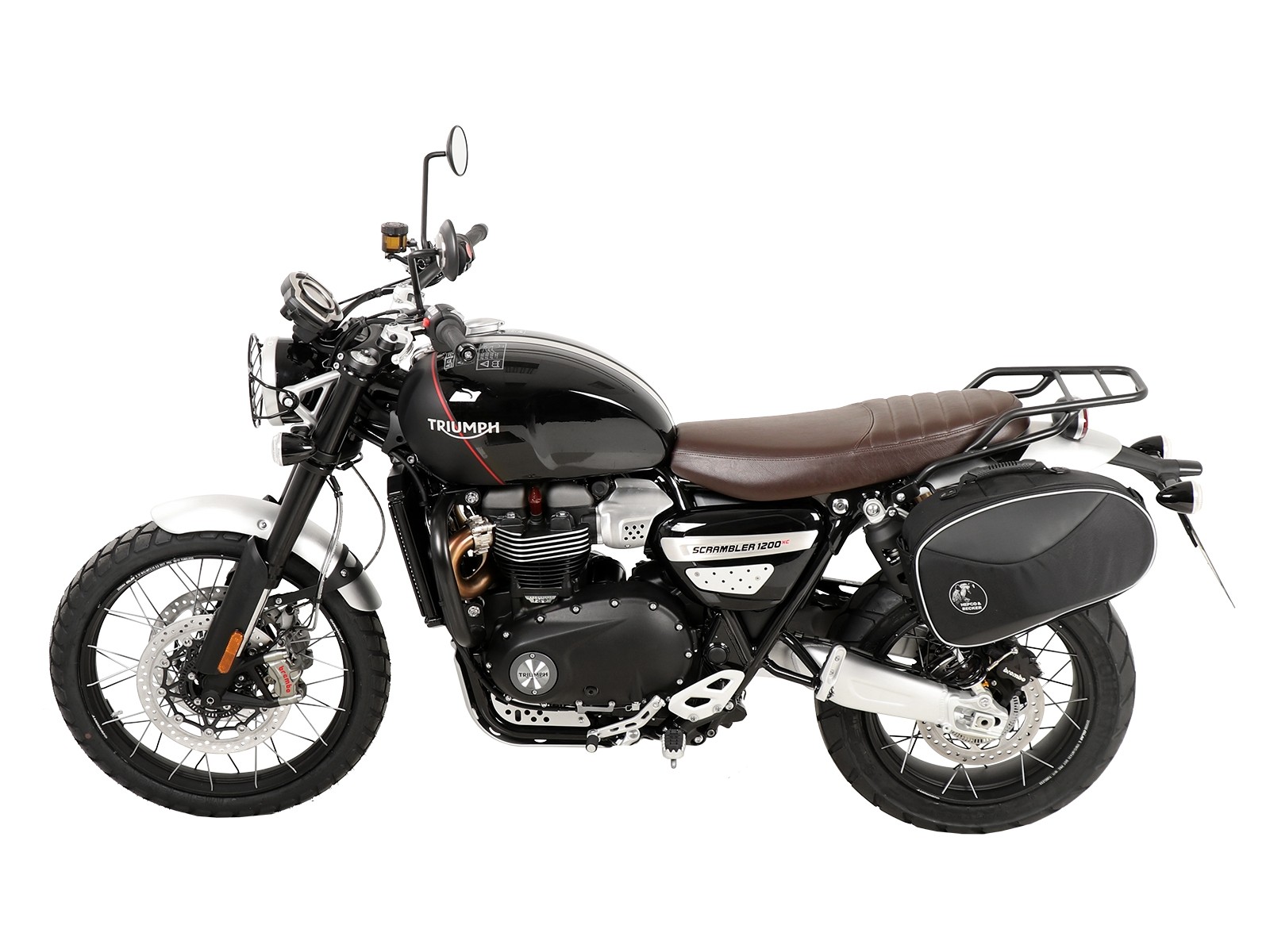 Zijstang enkelzijdig links zwart C-Bow voor Triumph Scrambler 1200 XC (2019-)
