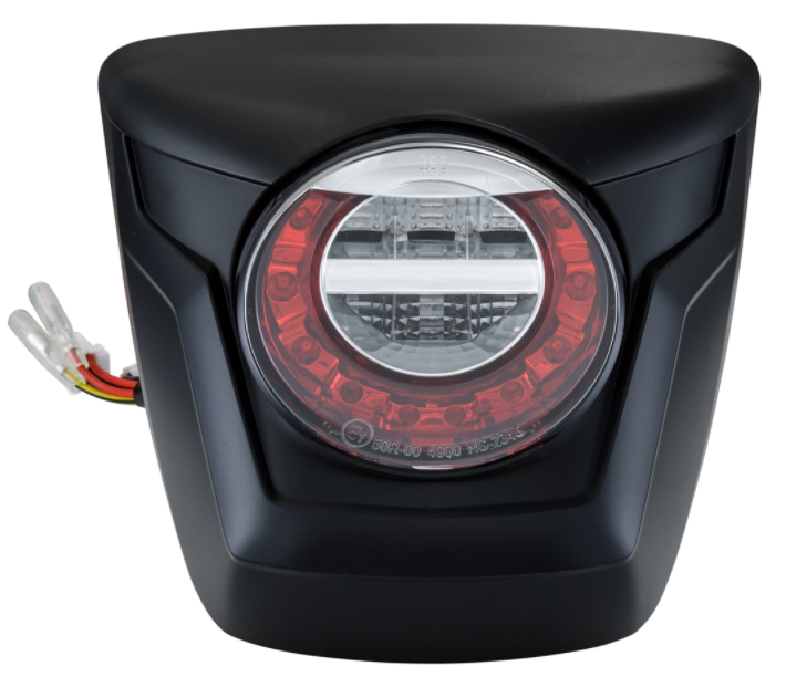 Achterlicht LED rood voor Vespa Primavera/Sprint 50-150ccm, rand - mat zwart