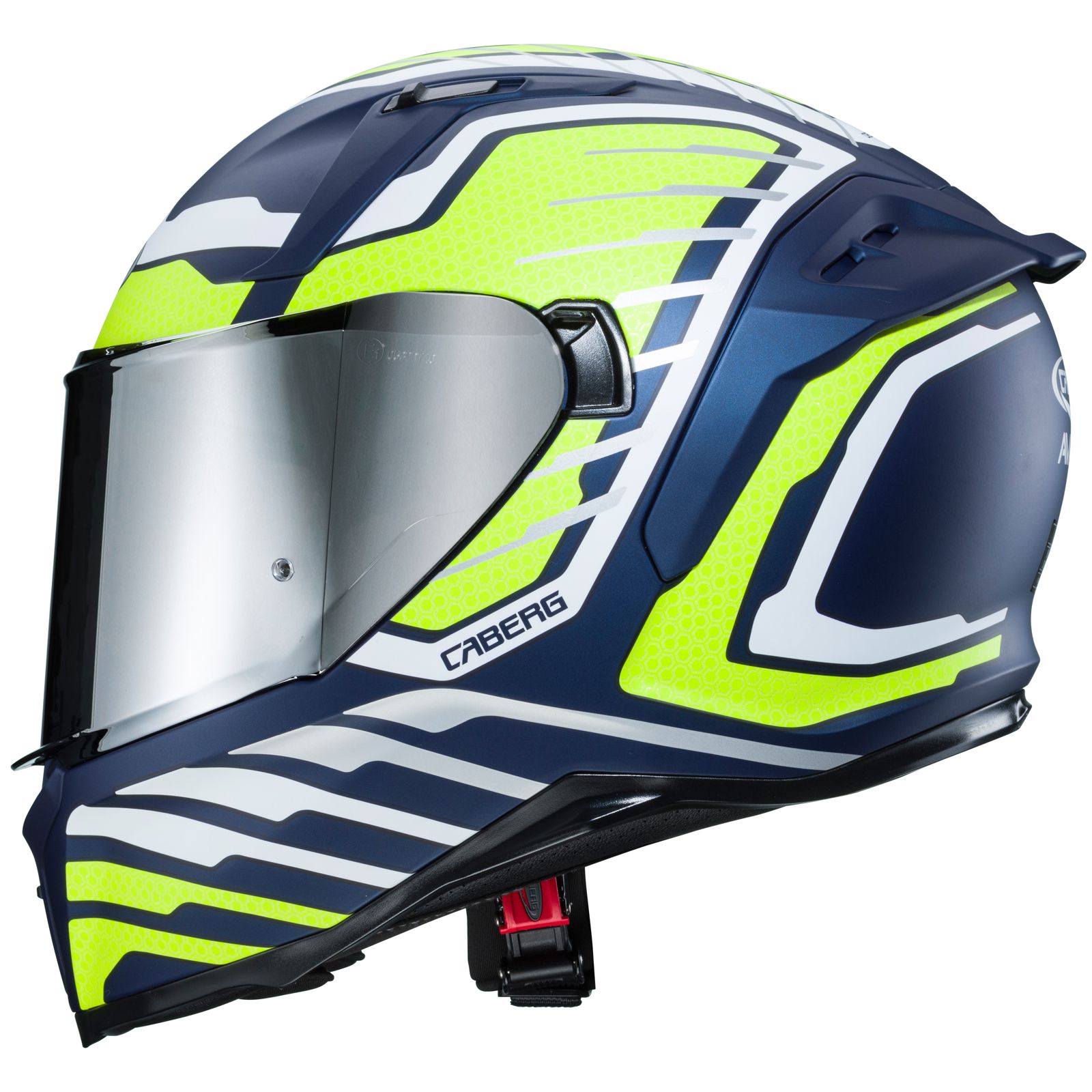 Caberg helm Avalon Forge, mat blauw/fluo geel-wit
