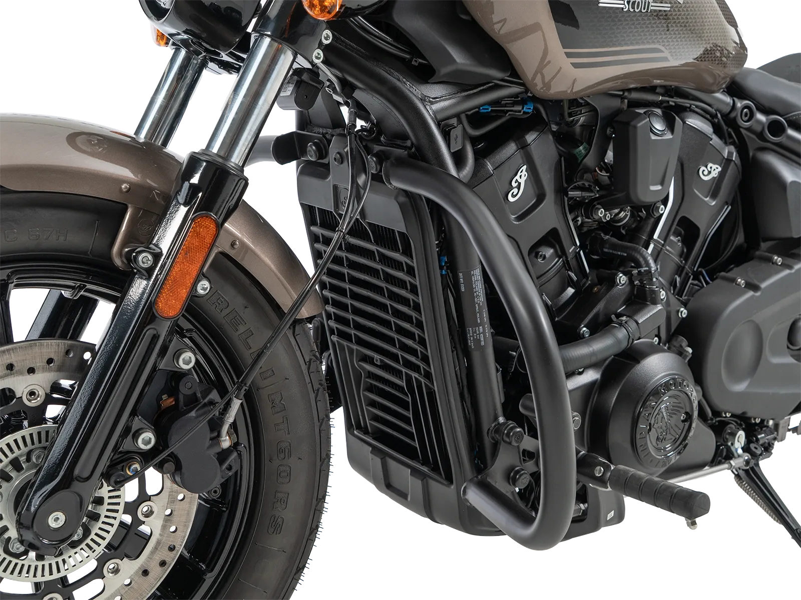 Motorbeschermer zwart voor Indian Scout Bobber 1250 (25-) Hepco & Becker