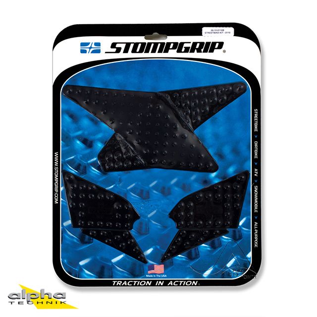 Stompgreep zwart Volcano voor Suzuki GSR750 / GSXS750