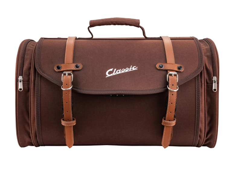 Classic" tas groot voor Vespa, nylon, tabak bruin