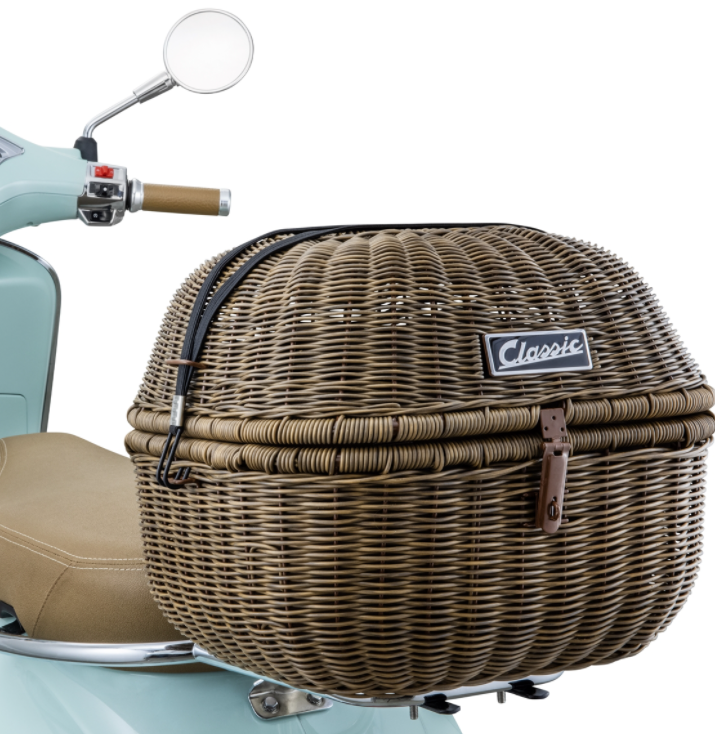 Klassiek bagagerek voor Vespa, donkerbruin