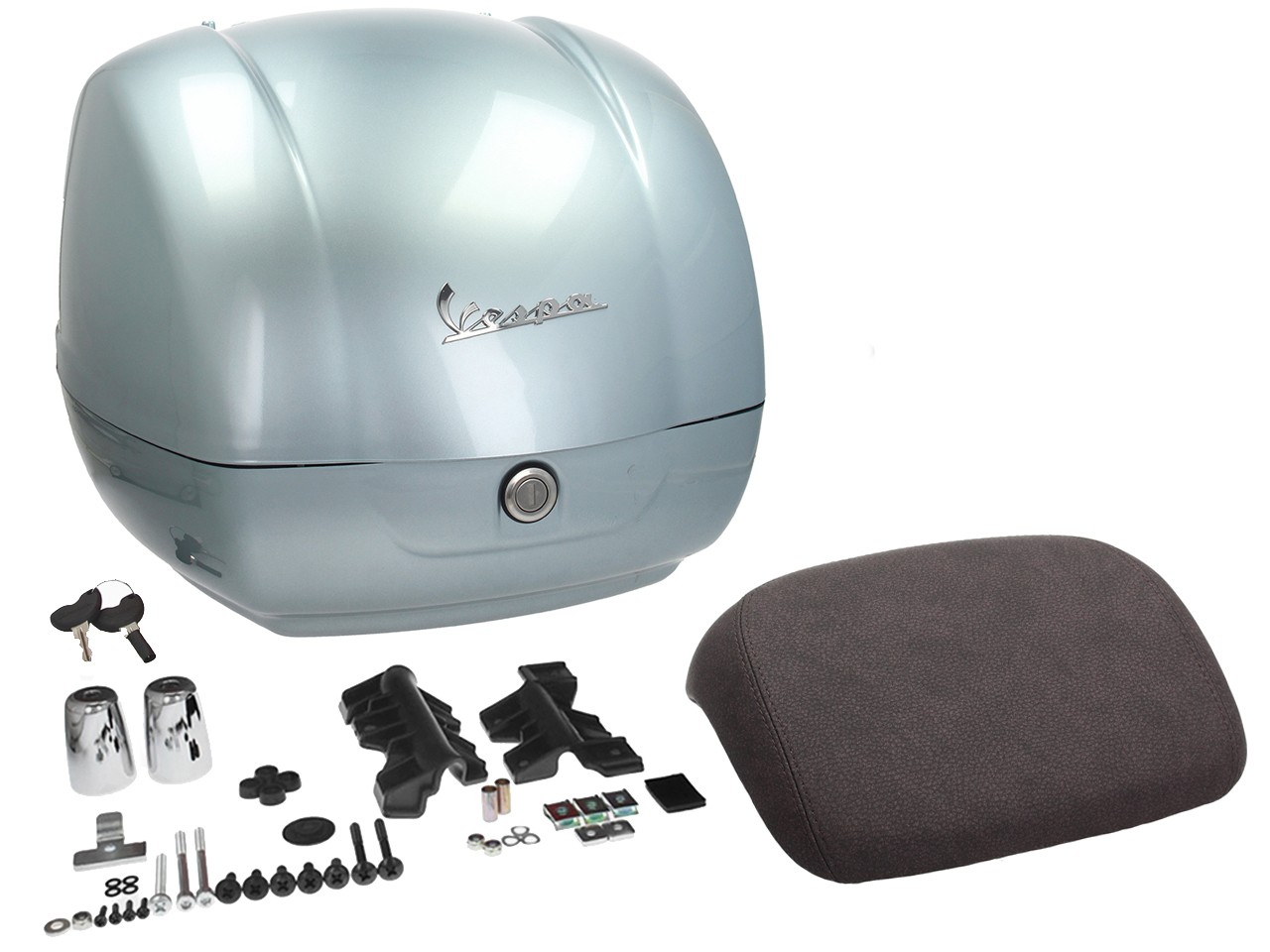 Originele topkoffer voor Vespa GTS - Blauw Vivace Mat 297/A