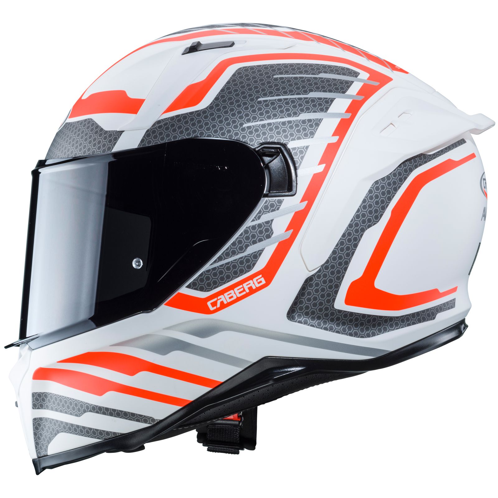 Caberg helm Avalon Forge, mat-wit/fluo-oranje-zilver