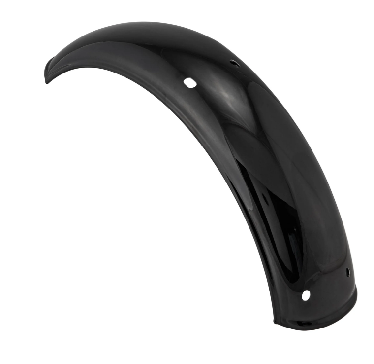 Spatbord 2.0 Garelli zonder beugel voor Vespa PX 80-200cc, metaal zwart glanzend