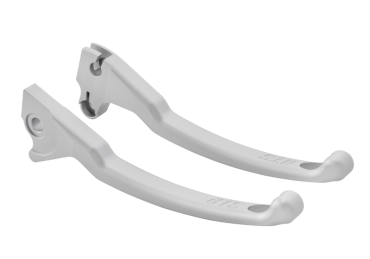 Sport hendelset rem links/rechts voor Vespa LX/LXV/S/Primavera/Sprint 50-150ccm, zilver mat