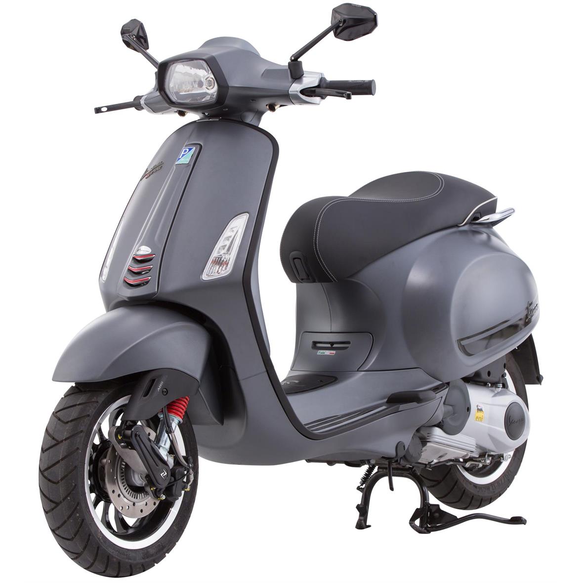 Mono slot buis beenschild zwart glans voor Vespa Primavera/Sprint 50-150ccm