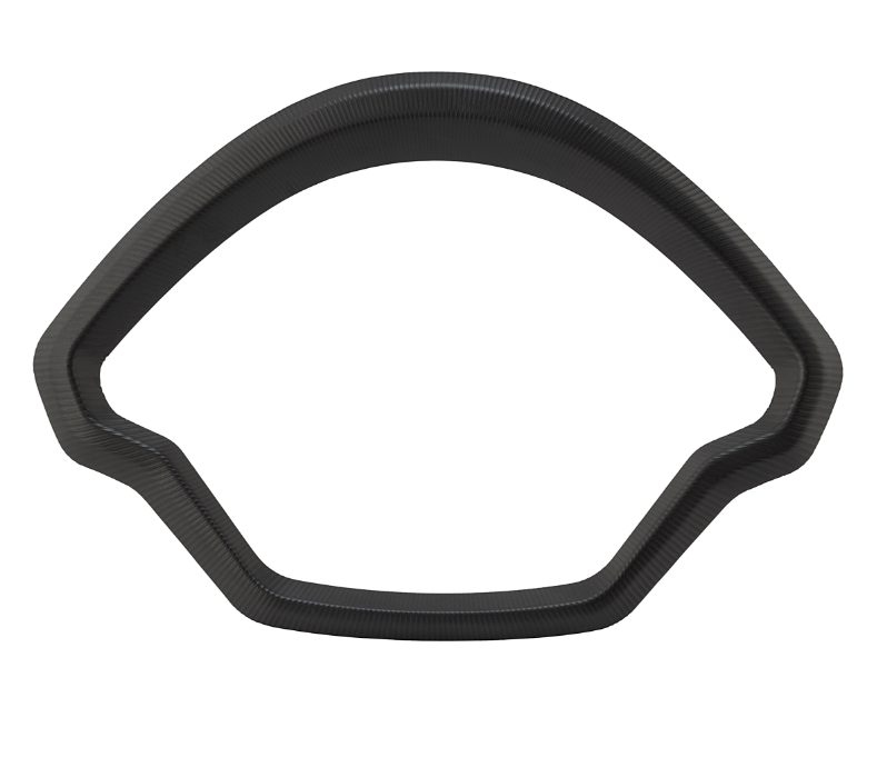 Decoratieve ring snelheidsmeter voor Vespa GTS/GTS Super 125/300cc (`22-), aluminium, zwart mat geanodiseerd