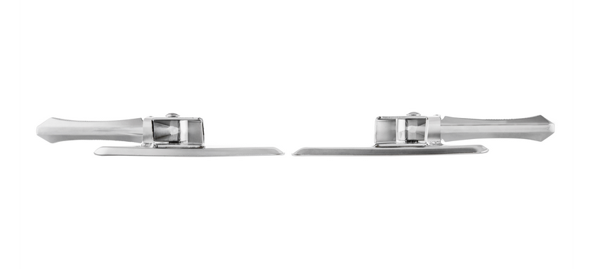 Voetsteunen rechts en links voor Vespa LX /LXV /S 50-150ccm, chroom/chroom