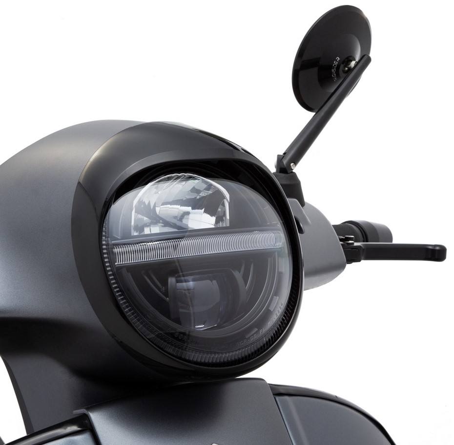 Lamp ring voor Vespa GTS/GTS Super/GT/GT L 125-300cc, glanzend zwart
