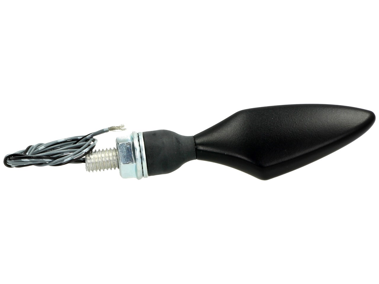 Kellermann-knipperlicht, Rhombus PL, staal, LED, rechtsvoor, 12 V, zwart gesatineerd, E-keurmerk
