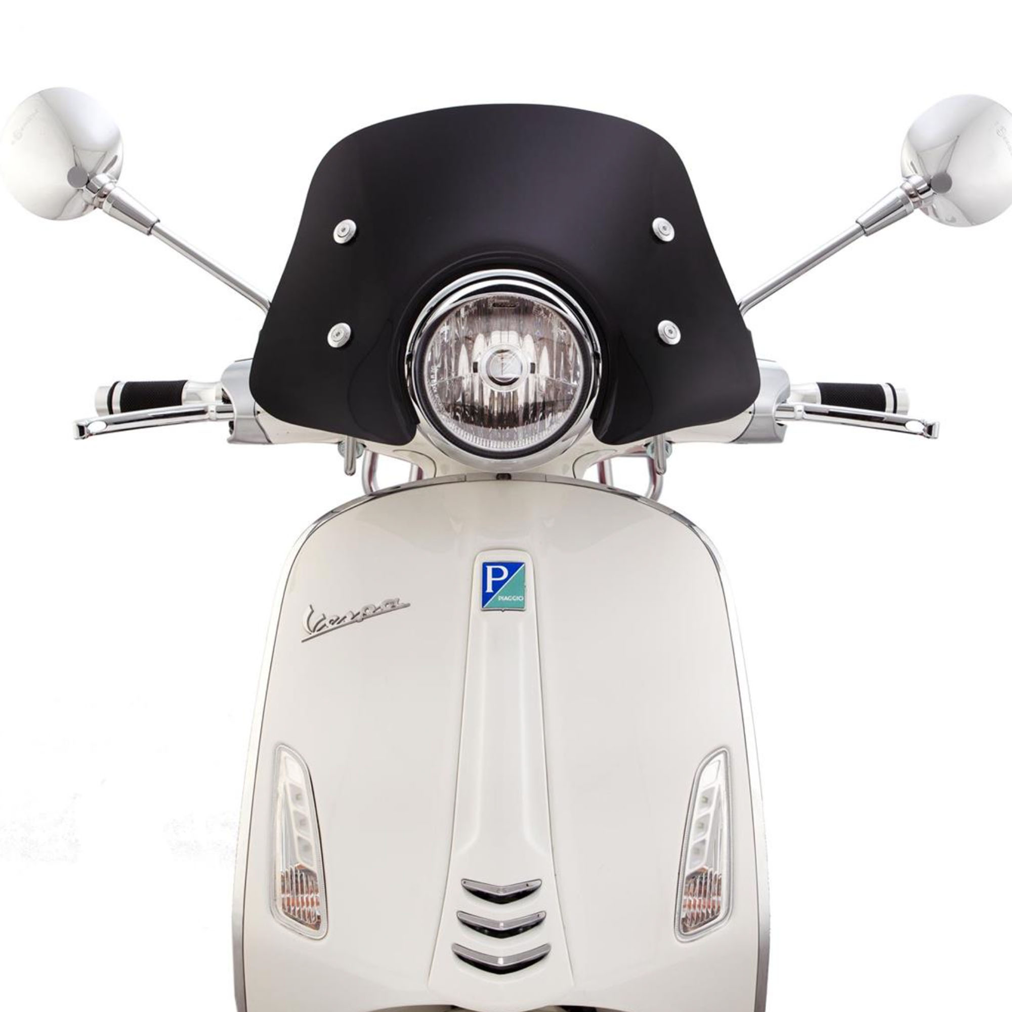 Windscherm Ermax Piccolo voor Vespa Primavera - zwart gekleurd